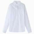 thumbnail image 1 of Gubotare School Uniform for Boys Shirts Boys Cotton Long Sleeve Button Down Dress Shirt Breathable Regular Fit School Uniform Size 14-15, 1 of 3
