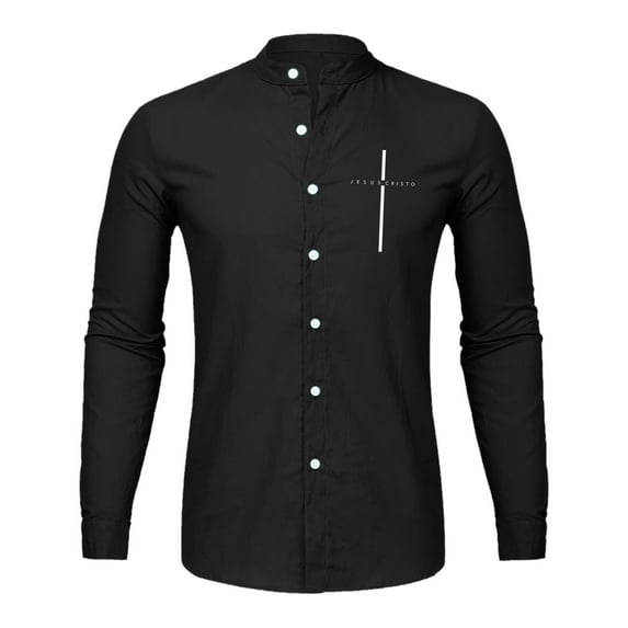 Gubotare Shirts For Men Casual Long Sleeve Men's Business Dress Shirt Long Sleeve Casual Slim Fit Button Down Shirt,Black XXL