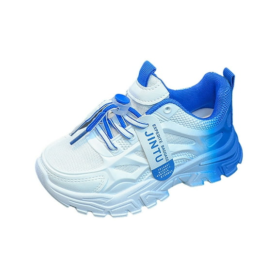 Gubotare Shoes for Girls Toddler Girls Lightweight Sneakers Kids Running Shoes, Breathable Walking Shoes for Toddler Kid Size 1 (Blue,Big Kids 1)