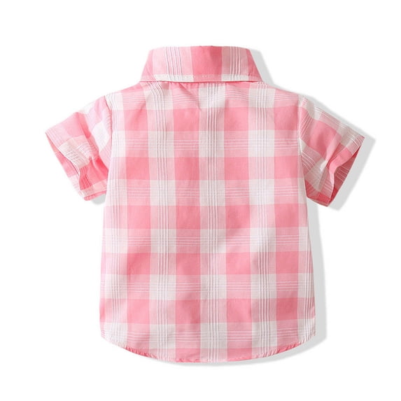 Gubotare Short Sleeve Toddler Boy Shirts Boys High Moisture Wicking Polo T Shirts (Pink,18-24 Months)