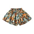 thumbnail image 1 of Gubotare Short for Girls Girl's Print Bow Knot Ruffle Tiered Elastic Waist Wide Leg Summer Shorts (Yellow,Size 4-5 Years), 1 of 4