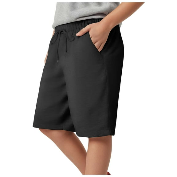 Gubotare Shorts Toddler Boy Unisex Baby Shorts,Toddler Cotton Pull on Shorts with Drawstring, Solid Short Elastic Waist Comfy Short Size 6 (Black,6-7 Years)