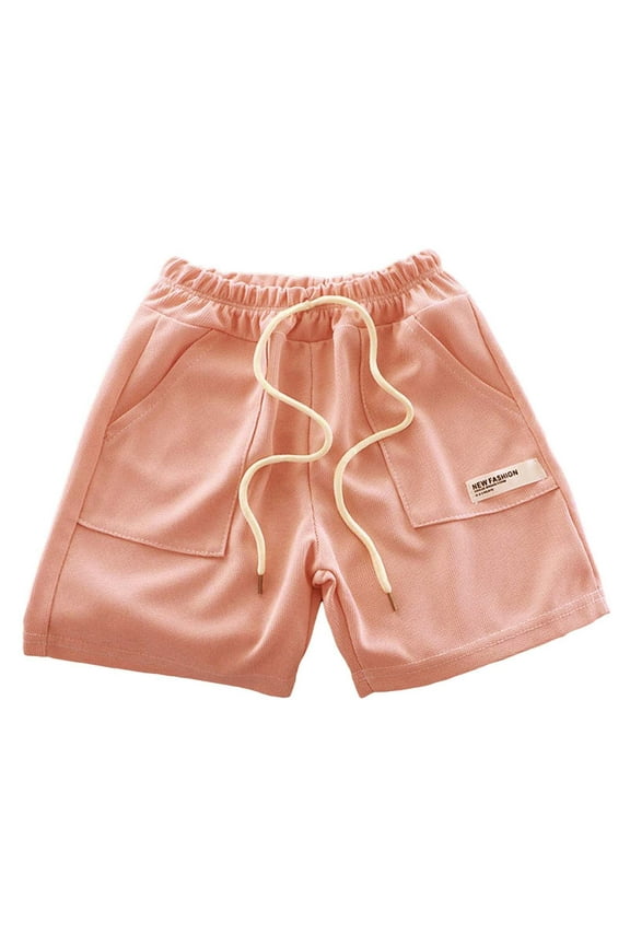 Shorts for Baby Boy Boys Performance Golf Stretch Straight Fit Shorts Elastic Waist Shorts (Pink,Size 8-9 Years)