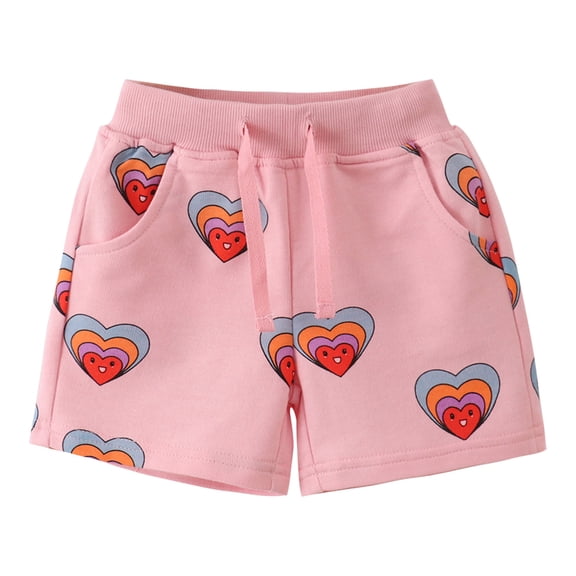 Gubotare Shorts for Baby Boy Toddler Boys Shorts Boys Cotton Shorts with Drawstring Casual Elastic Waist (Pink,Size 2-3 Years)