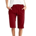 thumbnail image 1 of Gubotare Shorts for Women High Rise Relaxed Fit Rolled Short, XL, 1 of 4