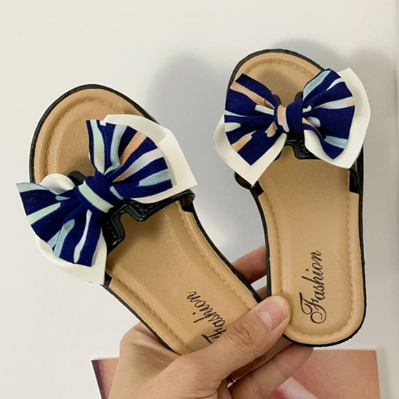 Gubotare Slipper for Kids Baby Girl's Soft Plush Slippers House Slippers Socks for Kids (Dark Blue,9)