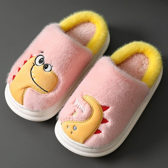 Gubotare Slipper for Kids Toddler Slippers Boys Girls House Shoes Indoor Home Non-Slip Rubber Sole Shoes (Red,13)