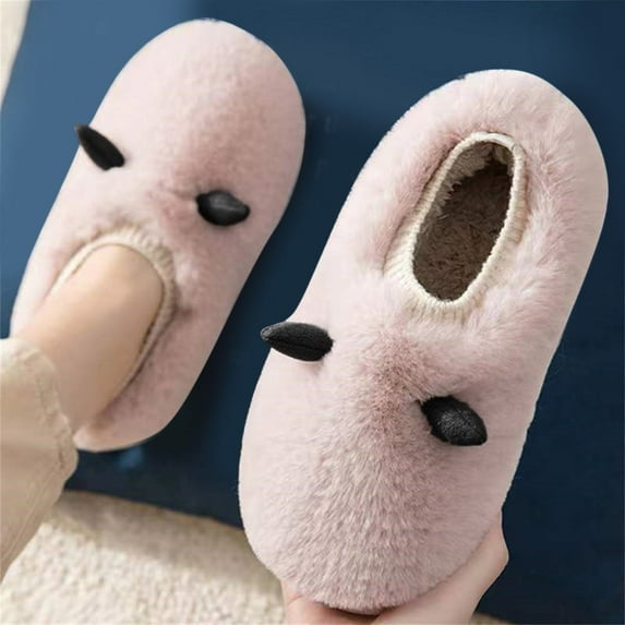 Gubotare Slippers For Men Furry Slippers Open Toe Fuzzy Slippers Memory Foam Fluffy House Slippers,Pink 8