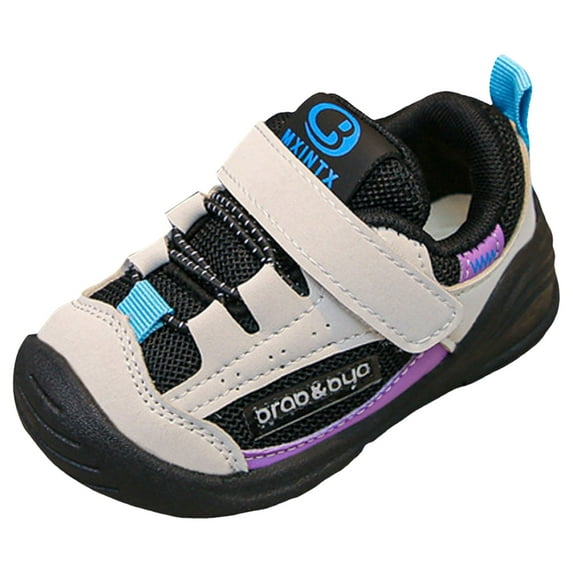 Gubotare Sneakers for Boys Baby Shoes Boy Walker Shoe Sneakers Non-Slip Sole Soft Breathable Lightweight Walking Shoes Size 6 (Black,Toddler 6)