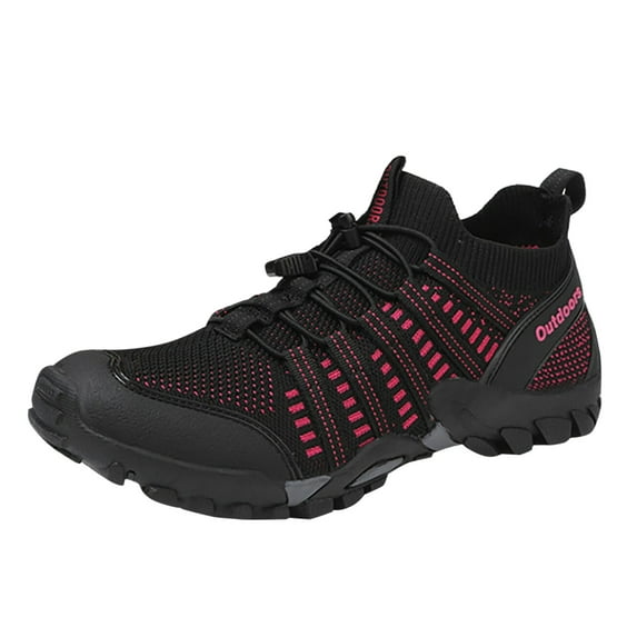 Gubotare Sneakers for Women Women's Barefoot & Minimalist Shoe | Zero Drop Sole | Trail Runner (Hot Pink,7.5)