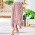 thumbnail image 1 of Gubotare Sparkly Skirt For Women Women's Basic Versatile Stretchy Flared Casual Mini Skater Skirt,Pink M, 1 of 5