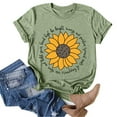 thumbnail image 1 of Gubotare Womens T Shirts Summer Tops for Women Crewneck Loose Fit Soft,Green XL, 1 of 4