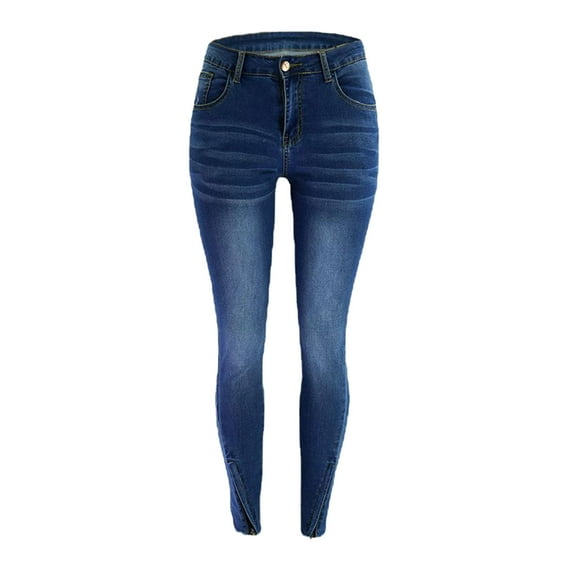 Gubotare Stretchy Jeans for Women Women's High Rise Skinny Jean (Blue,Size XXL)