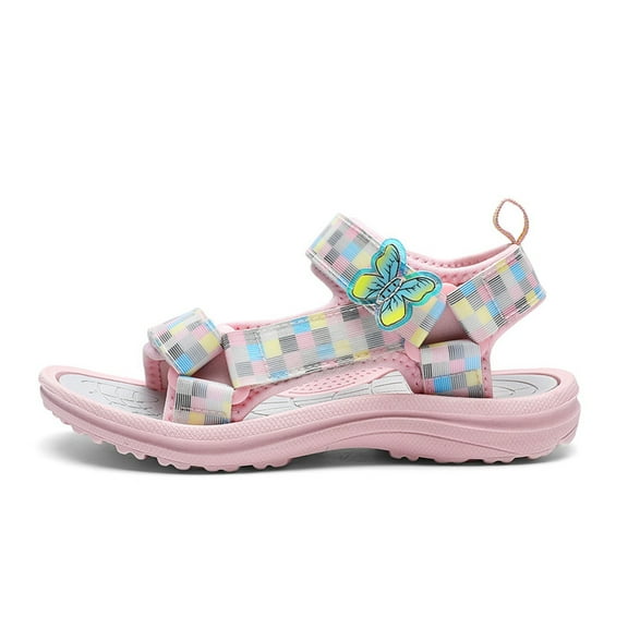Gubotare Summer Sandals Girls Closed-Toe Outdoor Summer Sport Sandals (Pink,1.5)