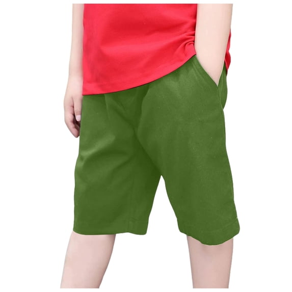 Gubotare Summer Shorts for Toddler Boys Toddler Boy Cotton Shorts Boys Casual Shorts Pull-on Shorts Soft Baby Boy Shorts for Summer (Green,Size 4-5 Years)