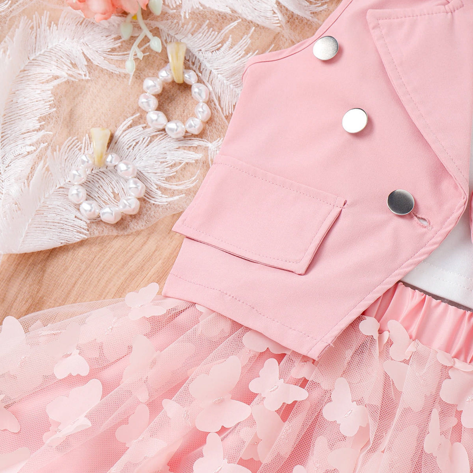 Kids Girls Summer Clothing Sets Solid Ruffles Floral Mini Skirts Holiday Outfits