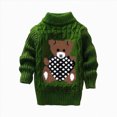 thumbnail image 1 of Gubotare Sweater for Toddler Girls Girls Long Sleeve Sweater Crewneck Pullover Sweaters Kids Cute Fall Tops 4T 5T (Green,4-5 Years), 1 of 5