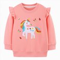 thumbnail image 1 of Gubotare Sweatshirt Girls Girls and Toddlers' Crewneck Sweatshirts Kids Long Sleeve Fall Pullovers Size 6-7 (Pink,6-7 Years), 1 of 9