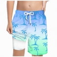 thumbnail image 1 of Gubotare Swim Trunks Boys Boys Swim Trunks Soft Boxers Lined no Chafe Swimsuit Bathing Shorts Sandless Quick Dry Functional Drawstring Size 6-7 (Green,6-7 Years), 1 of 4