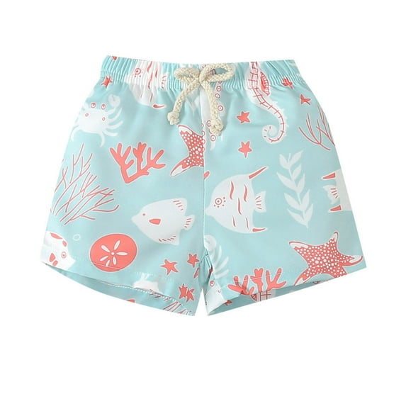 Gubotare Swim Trunks Toddler Boys Swim Trunks Toddler Swim Board Shorts Quick Dry Beach Swimwear Trunks Shorts Bathing Bottom for Boy Size 3-4T (Sky Blue,3-4 Years)