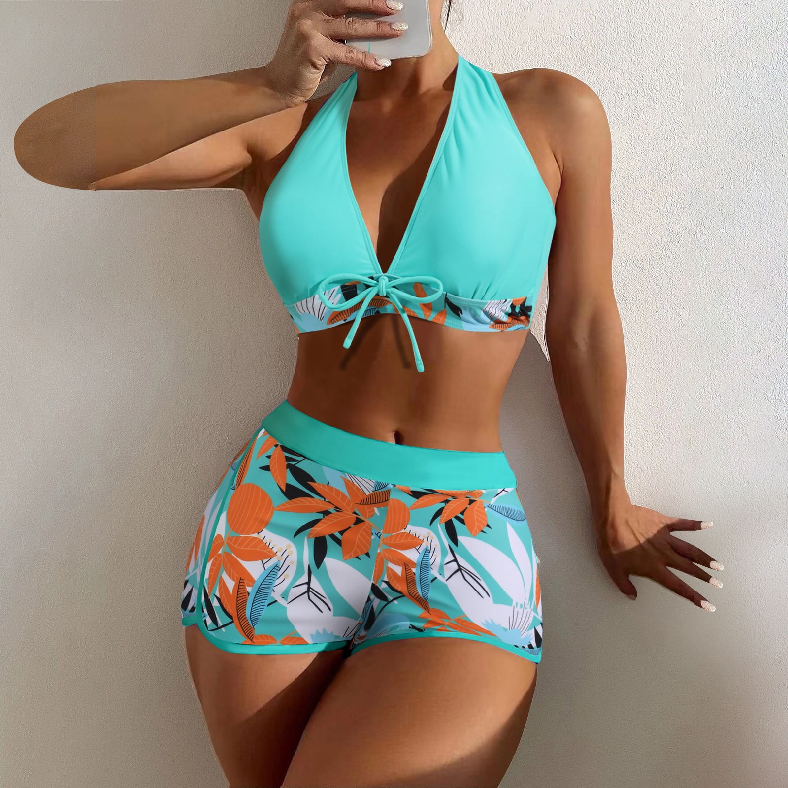 Gubotare Bikini Sets For Women Women's Ditsy Floral Printed