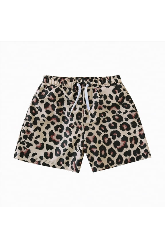 Swimming Trunks for Boys Boys Swim Trunks - Quick Dry Board Shorts with Drawstring Waist - Bathing Suit Swimsuit for Boys Size 6-7 (Khaki,6-7 Years)