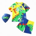 thumbnail image 1 of Gubotare Swimsuit Baby Boy Newborn Baby Boys Swimsuit Short Sleeve Zipper One-Piece Bodysuit Sunsuit Swimwear 3T 4T (Yellow,3-4 Years), 1 of 6