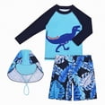 thumbnail image 1 of Gubotare Swimsuit for Toddler Boys Toddler Boys Two Piece Swimsuit Rash Guard Set Long Sleeve Swim Shirt Swim Trunks & Shorts Bathing Suit Size 7-8 Years (Mint Green,7-8 Years), 1 of 9