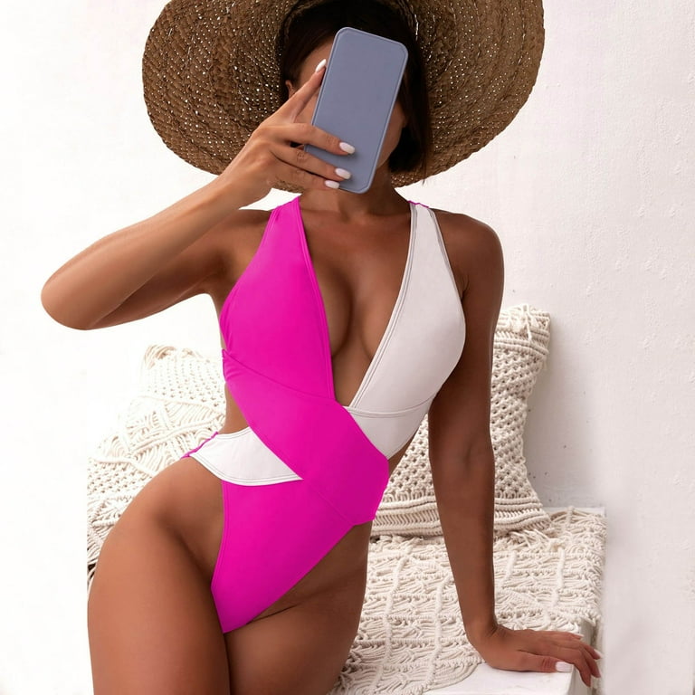 Pink and yellow bathing suit clearance