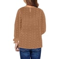 thumbnail image 1 of Gubotare T-Shirt for Girls Girls Cute Long Sleeve V Neck Chiffon Blouses Loose Soft Casual Shirts Plus Size (Khaki,16-17 Years), 1 of 3