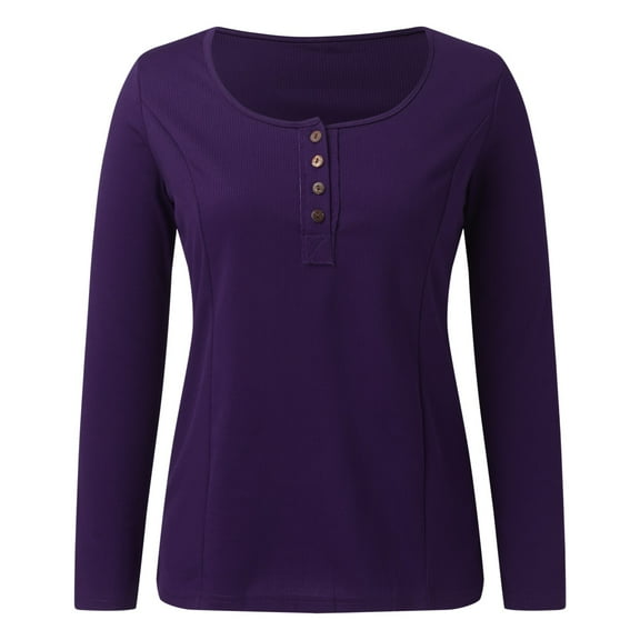 Gubotare T Shirts For Women Womenâs -T Long Sleeve T-shirt,Purple S
