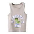thumbnail image 1 of Gubotare Tank Tops Boys Boys Tank Tops Toddler Sleeveless Tank Tops Boys Print Tank for Kids 18-24 Months (Khaki,Size 18-24 Months), 1 of 3