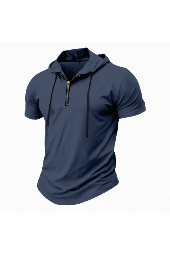 Tee Shirts Mens Mens Casual T-Shirts Classic Short Sleeve Knit Tees Crewneck Tee Shirts (Navy,S)