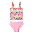 thumbnail image 1 of Gubotare Teen Bathing Suits for Girls Girls Swimsuit Two Pieces Bikini Set Ruffle Bathing Suits Flounced Tankini Swimwear Size 10-11 (Pink,10-11 Years), 1 of 8