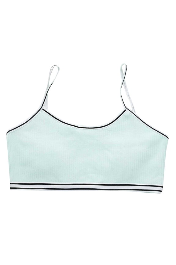 Teen Bras Teen Girls Seamless Bra Adjustable Straps (Mint Green,8-12 Years)