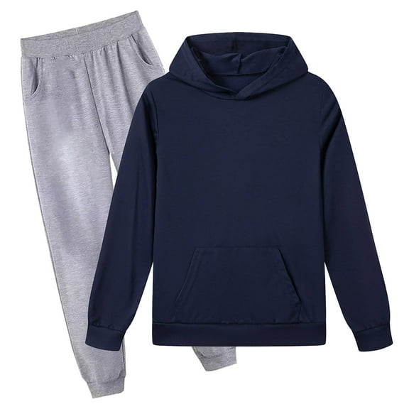 Gubotare Teen Girl Clothes Kids Girl Clothes Print Graphic Top   Print Flare Leg Pants 2PC Fall/Winter Outfits Set Size 9-10 (Navy,9-10 Years)