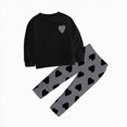 thumbnail image 1 of Gubotare Teen Girl Clothes Sets Winter Clothes Everyday Practical Girls' Top & Pants Set Straight Leg Pants PrintLong Sleeve Sweatshirt School and Daily Wear Size 11-12 (Black,11-12 Years), 1 of 6