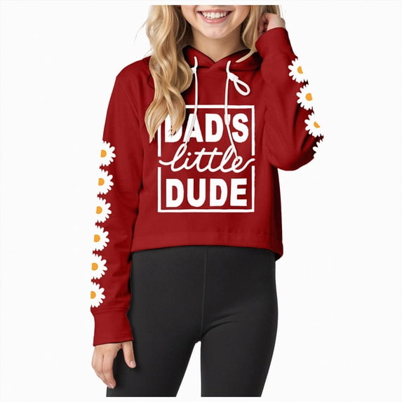 Gubotare Teen Girl Hoodies Preppy Hoodies for Teen Girls Oversized Long Sleeve Sweatshirts Tween Girls Preppy Clothes Pullover Hoodies Size 9-10 (Red,9-10 Years)
