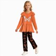 thumbnail image 1 of Gubotare Teen Girl Outfits Sets Adorable Girls' Top & Pants Set Slim Fit Pants Long Sleeve Sweatshirt School and Daily Wear Size 11-12 (Orange,11-12 Years), 1 of 7