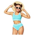 thumbnail image 1 of Gubotare Teen Girl Swimsuit Teen Girls Swimsuits Two Piece Bikini Sets with Chest Pad 11-16 Years (Mint Green,15-16 Years), 1 of 9