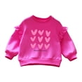 thumbnail image 1 of Gubotare Teen Sweatshirt Girls Girls Oversized Sweatshirts Crewneck Long Sleeve Casual Loose Pullover Tops Size 11-12 (Hot Pink,11-12 Years), 1 of 7