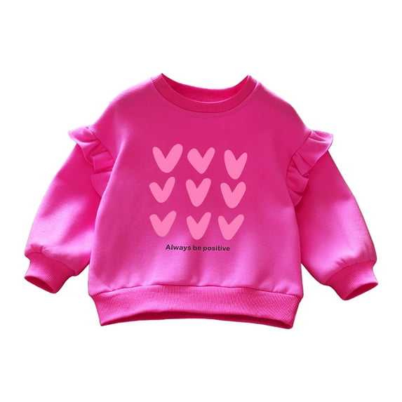 Gubotare Teen Sweatshirt Girls Girls Oversized Sweatshirts Crewneck Long Sleeve Casual Loose Pullover Tops Size 11-12 (Hot Pink,11-12 Years)