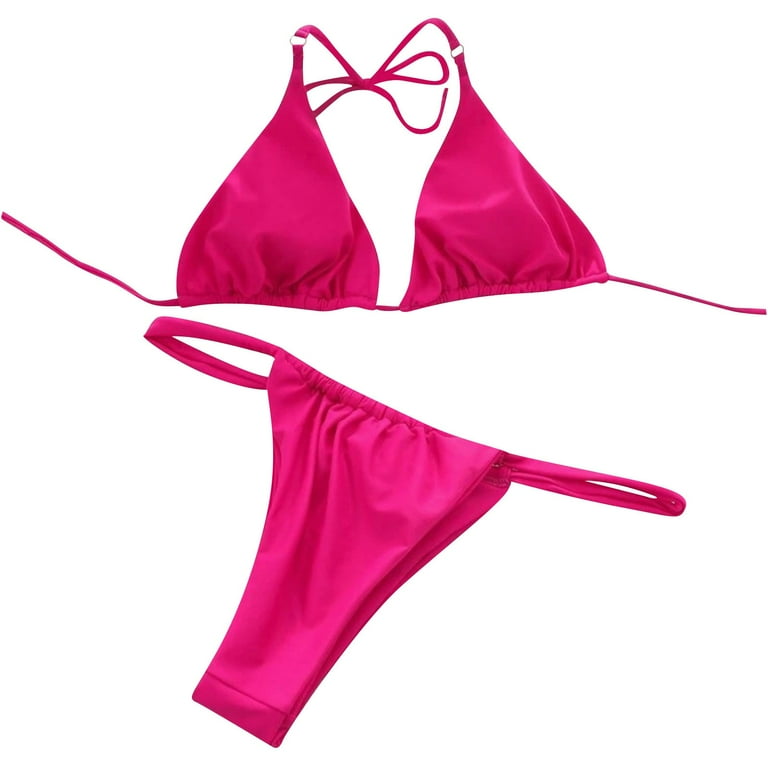 Gubotare Thong Bikini Swimsuit For Women Women’s Scoop Neck Padded 