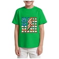 thumbnail image 1 of Gubotare Toddler 4th of July Outfit Boy Boys' Assorted Everyday Short Sleeve Graphic T-Shirts (Green,Size 11-12 Years), 1 of 4