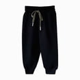 thumbnail image 1 of Gubotare Toddler Athletic Pants Girls Sweatpants Elastic Waistband Wide Leg Causal Kids High Waisted Pants 3T 4T (Black,3-4 Years), 1 of 5