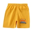 thumbnail image 1 of Gubotare Toddler Athletic Shorts Boys Active Athletic Performance Basketball Shorts with Pockets (Yellow,Size 2-3 Years), 1 of 4