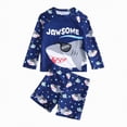 thumbnail image 1 of Gubotare Toddler Boy Bathing Suit Kid and Toddler Boys' Long Sleeve Rash Guard Swim Suit 2-Piece Outfit Set Size 6-7 Years (Dark Blue,6-7 Years), 1 of 7