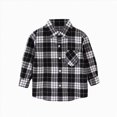 thumbnail image 1 of Gubotare Toddler Boy Button Down Shirt Baby Warm Children's Spring Fall Casual Long Sleeved Plaid Collar Shirt Jacket Kids School 3T 4T, 1 of 1