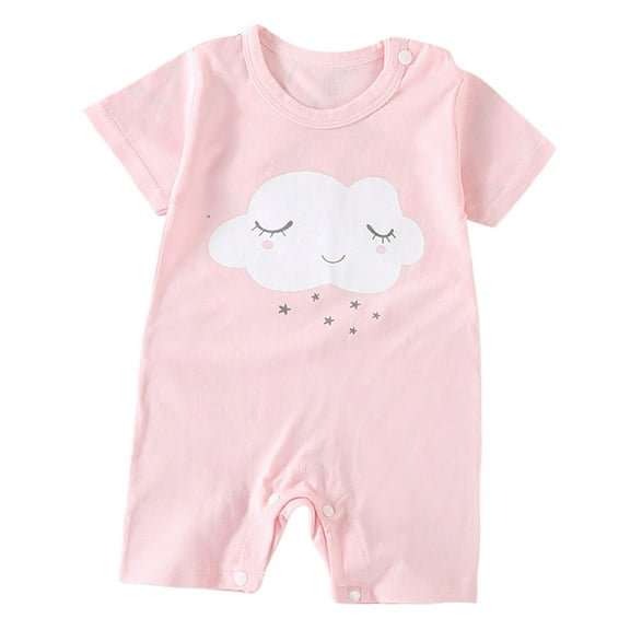 Gubotare Toddler Boy Clothes Unisex Baby Jumpsuit Boys Girls Romper One-Piece Outfit Size 0-6 Months (Light Pink,0-6 Months)