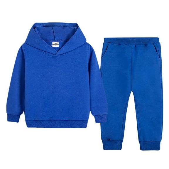 Gubotare Toddler Boy Outfits Boys Clothes Long Sleeve Hoodie and Pants Fall Winter 2 Piece Outfits Sweatsuits Set 18 24 Months (Blue,18-24 Months)